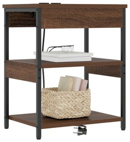 vidaXL Κομοδίνο Καφέ δρυς 41 x 31 x 51 εκ. Επεξεργασμένο ξύλο