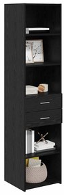 vidaXL Highboard Μαύρη Οξυά 45 x 42,5 x 185 εκ. Επεξεργασμένο ξύλο