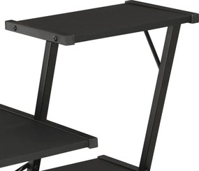 vidaXL Γραφείο με Ράφια Μαύρο 116 x 50 x 93 εκ.