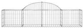 vidaXL Συρματοκιβώτια Τοξωτά 4 τεμ. 200x50x40/60 εκ. Γαλβαν. Ατσάλι