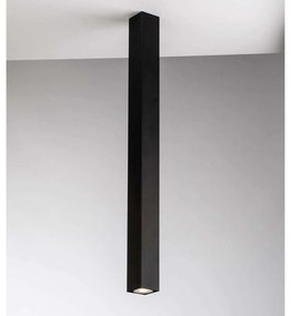 Φωτιστικό Οροφής - Πλαφονιέρα Fluke I-FLUKE-PLQ75 NERO 1xGU10 6x6x75cm Black Luce Ambiente Design Metal