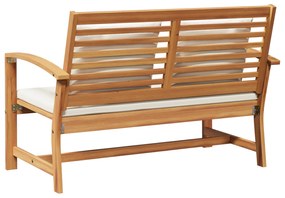 vidaXL Παγκάκι κήπου Φυσικό 110 x 64 x 76.5 εκ Μασίφ ξύλο teak