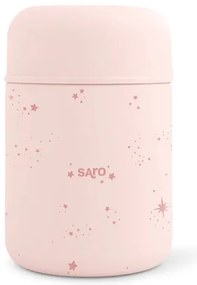 Saro Θερμός Φαγητού Stars Ροζ 300ml
