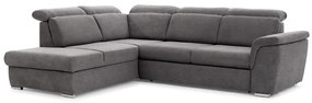 Γωνιακός καναπές Κρεβάτι MILANOS, με αποθηκευτικό χώρο, σταχτί σκούρο 267x103x212cm-Αριστερή γωνία-BOG1202