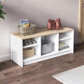 Megapap Παπουτσοθήκη London Λευκό - Sapphire Oak 100x35x40εκ.