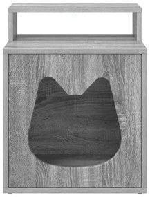 vidaXL Σπίτι Γάτας Γκρίζο Σονομα 42,5 x 40 x 53,5 εκ