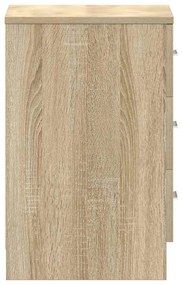 vidaXL Κομοδίνο Χρώμα Sonoma Δρυς 38 x 35 x 56 εκ. από Επεξ. Ξύλο