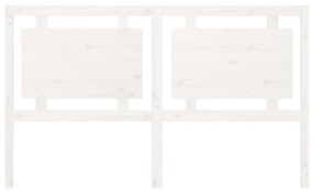 Κεφαλάρι Κρεβατιού Λευκό 165,5 x 4 x 100 εκ. Μασίφ Ξύλο Πεύκου - Λευκό