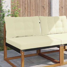 vidaXL Μαξιλάρι Καναπέ Εξωτερικού Χώρου 2 pcs Κρεμ Πολυεστέρας