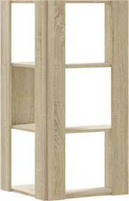 vidaXL Βιβλιοθήκη Γωνιακή 3 Επ. Sonoma Δρυς 50x50x102εκ Επεξ. Ξύλο