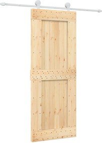 vidaXL Συρόμενη Πόρτα Φυσικό και Λευκό 80 x 210 cm