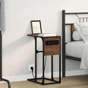 vidaXL Κομοδίνο Καφέ δρυς 41.5 x 26 x 60.5 εκ Επεξεργασμένο ξύλο