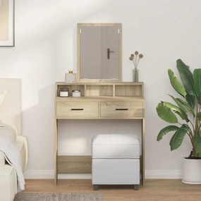 vidaXL Τουαλέτα με Συρτάρια Σονόμα Δρυς 79x41x140 εκ.