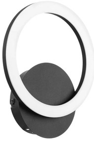 Έξυπνο Φωτιστικό Τοίχου Απλίκα LED 15W Μαύρο-Λευκό 3CCT Dimmable Parraros-Z 900324 Eglo-900324-Μαύρο-Λευκό 900324