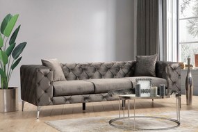 Καναπές 3θέσιος Chesterfield Como - Anthracite