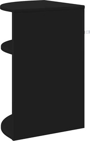 vidaXL End Table Μαύρο 39,7 x 39,7 x 60 εκ Επεξεργασμένο ξύλο