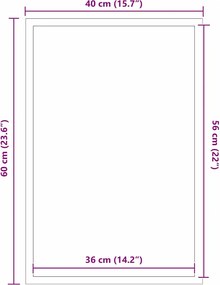 vidaXL Χαλάκι Εξώπορτας Μαύρο 40 x 60 cm Πολυπροπυλένιο