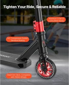 VEVOR Stunt Scooter Street Trick Scooters for Kids Adults Double Layer Deck