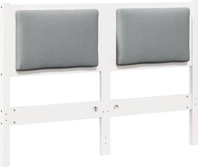 vidaXL Κεφαλάρι Άλλο Λευκό 120 cm Μασίφ ξύλο πεύκου
