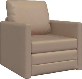 vidaXL Κρεβάτι καναπές 60cm Καπουτσίνο Δερματίνη