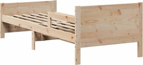 vidaXL Σκελετός Κρεβατιού Καφέ 80 x 200 cm Επεξεργασμένο ξύλο