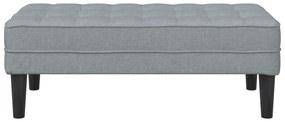 vidaXL Παγκάκι Ανοιχτό Γκρι 113x57x39 εκ. Υφάσμα