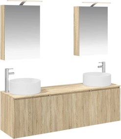 vidaXL Σετ Ντουλαπιών Μπάνιου 5 pcs Sonoma Δρυς Επεξεργασμένο Ξύλο
