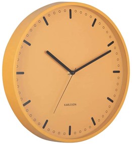 Ρολόι Τοίχου Cool Retro KA6071YE Φ30cm Mango Yellow Karlsson Αλουμίνιο