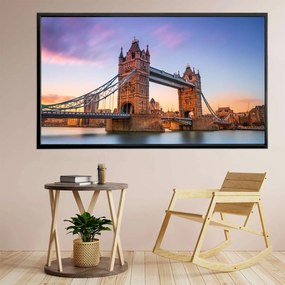 Πίνακας σε Plexiglass με Θέμα &#8220;Tower Bridge&#8221; σε μαύρη ξύλινη Κορνίζα - 80cmx50cm