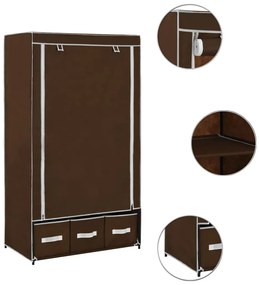vidaXL 282458  Wardrobe Brown 87x49x159 cm Fabric