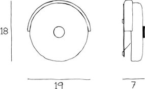 Απλίκα Τοίχου Trip Wall Ø19cm με Μάρμαρο Λευκό Carrara