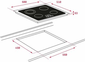 Κεραμικές εστίες Teka TB 6415 60 cm 6300 W