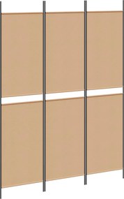 vidaXL 3-Panel Room Divider Μπεζ 150 x 200 cm Ύφασμα