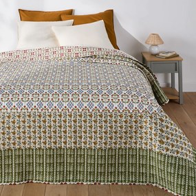 Βαμβακερό καπιτονέ κάλυμμα κρεβατιού με εμπριμέ μοτίβο, Rosarius