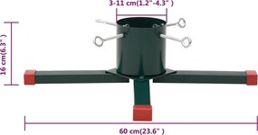 vidaXL Βάση Χριστουγεννιάτικου Δέντρου 60 x 60 x 16 εκ.