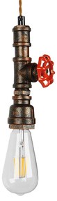 SPIGOT 01414 Vintage Industrial Κρεμαστό Φωτιστικό Οροφής Μονόφωτο 1 x E27 Καφέ Σκουριά Μεταλλικό Μ5 x Π7.5 x Y20cm