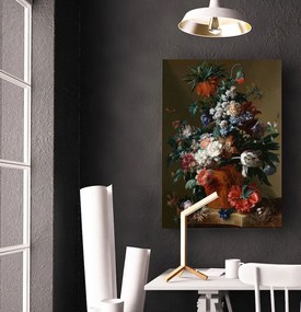 Πίνακας σε καμβά γλάστρα με λουλούδια KNV771 65cm x 95cm