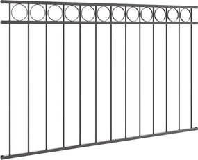 vidaXL Στοιχείο Φράχτη Γκρι 170 x 80 εκ. Ατσάλι