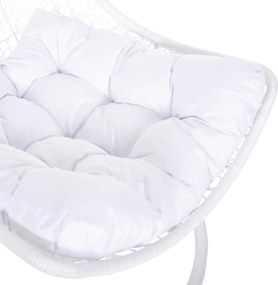 ΚΡΕΜΑΣΤΗ ΠΟΛΥΘΡΟΝΑ ΦΩΛΙΑ MILLIE HM5996.03 ΜΕΤΑΛΛΟ-ΣΥΝΘ.RATTAN ΛΕΥΚΟ Φ95x195Υεκ.