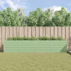 vidaXL Γλάστρα Παστέλ Πράσινο 385 x 100 x 75 εκ Επικαλυμμένος Χάλυβας