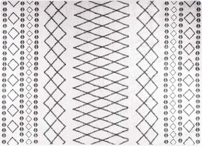 vidaXL Χαλί Πλενόμενο Μαύρο / Λευκό 120 x 180 εκ.