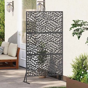 vidaXL Οθόνη Ιδιωτικότητας Μαύρο 100 x 50 x 180 εκ. Ατσάλι