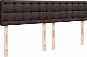 vidaXL Κρεβάτι Boxspring με Στρώμα Σκούρο Καφέ 180x200 εκ Υφασμάτινο