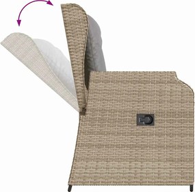 vidaXL Παγκάκι κήπου Μπεζ συνθετικό ρατάν