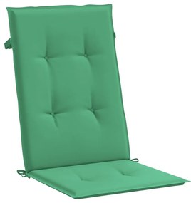 Μαξιλάρια Καρέκλας Κήπου με Πλάτη 6 τεμ. Πράσινα 120x50x3 εκ. - Πράσινο