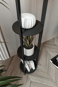 Stewehome Στρογγυλός φωτιστικός με ράφι από mdf