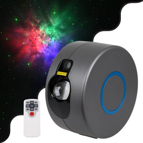 78595 GloboStar® 78595 XL Διακοσμητικό Φωτιστικό Ειδικών Εφέ LASER NIGHT SKY AURORA GALAXY 3D LED 10W AC 230V - Πρίζα Schuko και Ασύρματο Χειριστήριο RF 2.4Ghz Πολύχρωμo RGB Dimmable