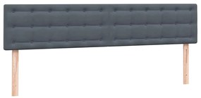 vidaXL Box Spring Κρεβάτι με στρώμα Σκούρο γκρι 200x220 cm Βελούδινο