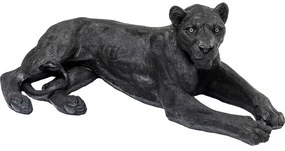 Διακοσμητικό Δαπέδου Λιοντάρι Μαύρο 58x113x40 εκ. - Μαύρο