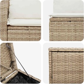 vidaXL Σετ Καναπέ 5 τμχ. Μπεζ και Κρέμ 200 x 200 x 85 εκ.